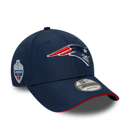 This is a New England Patriots NFL International Series Games London 2024 Navy 9FORTY Adjustable Cap 1