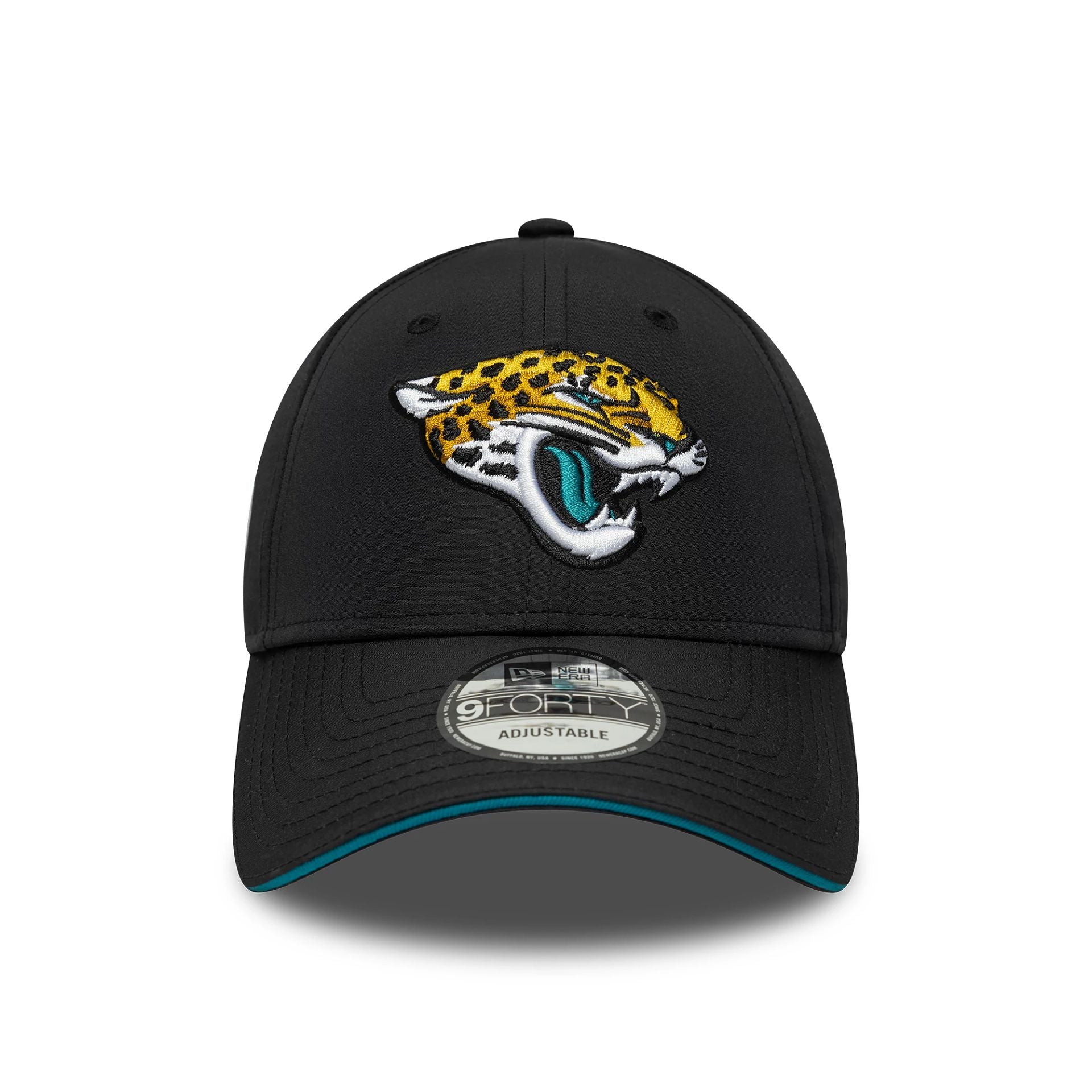 This is a Jacksonville Jaguars NFL International Series Games London 2024 Black 9FORTY Adjustable Cap 2