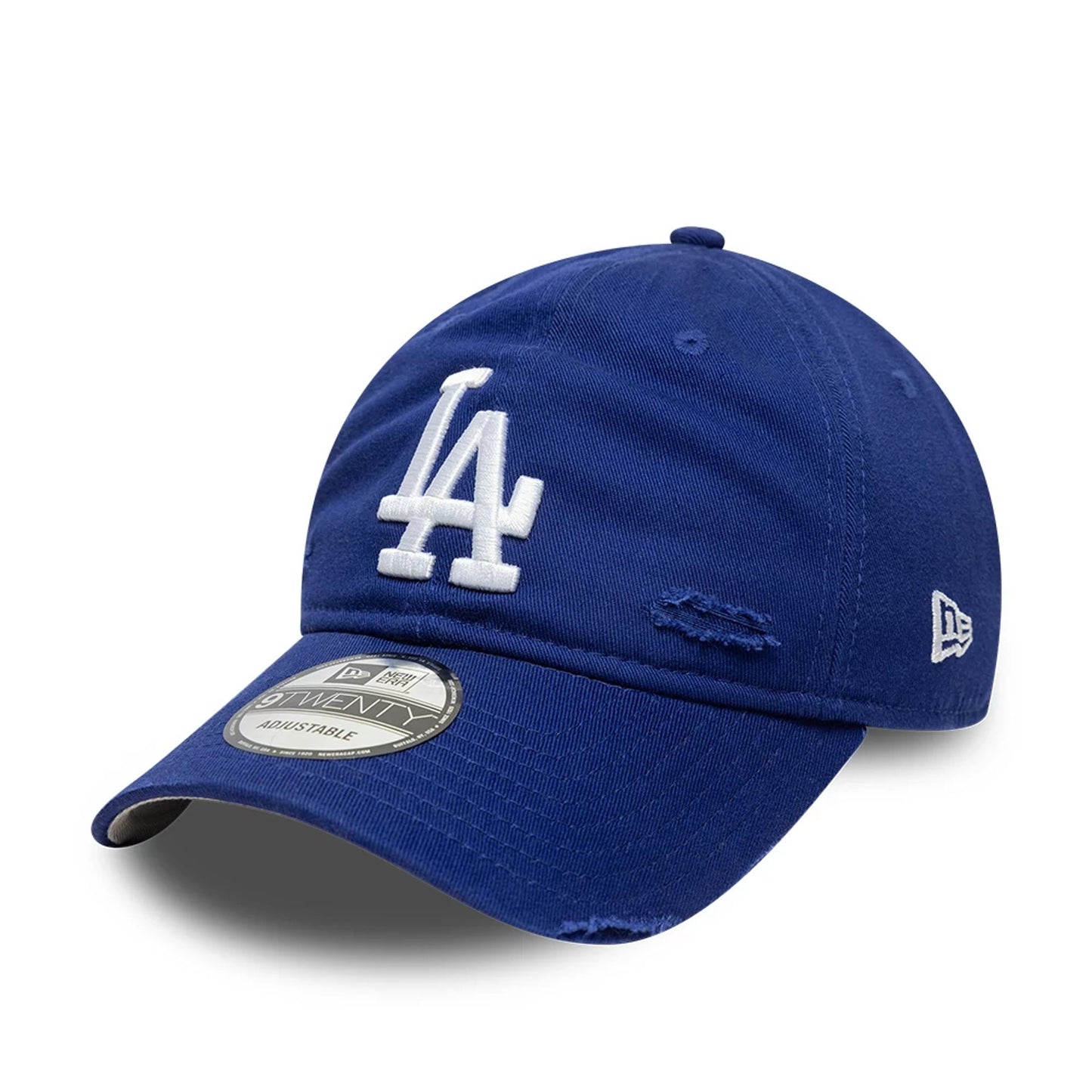 This is a LA Dodgers MLB Distressed Dark Blue 9TWENTY Adjustable Cap 1