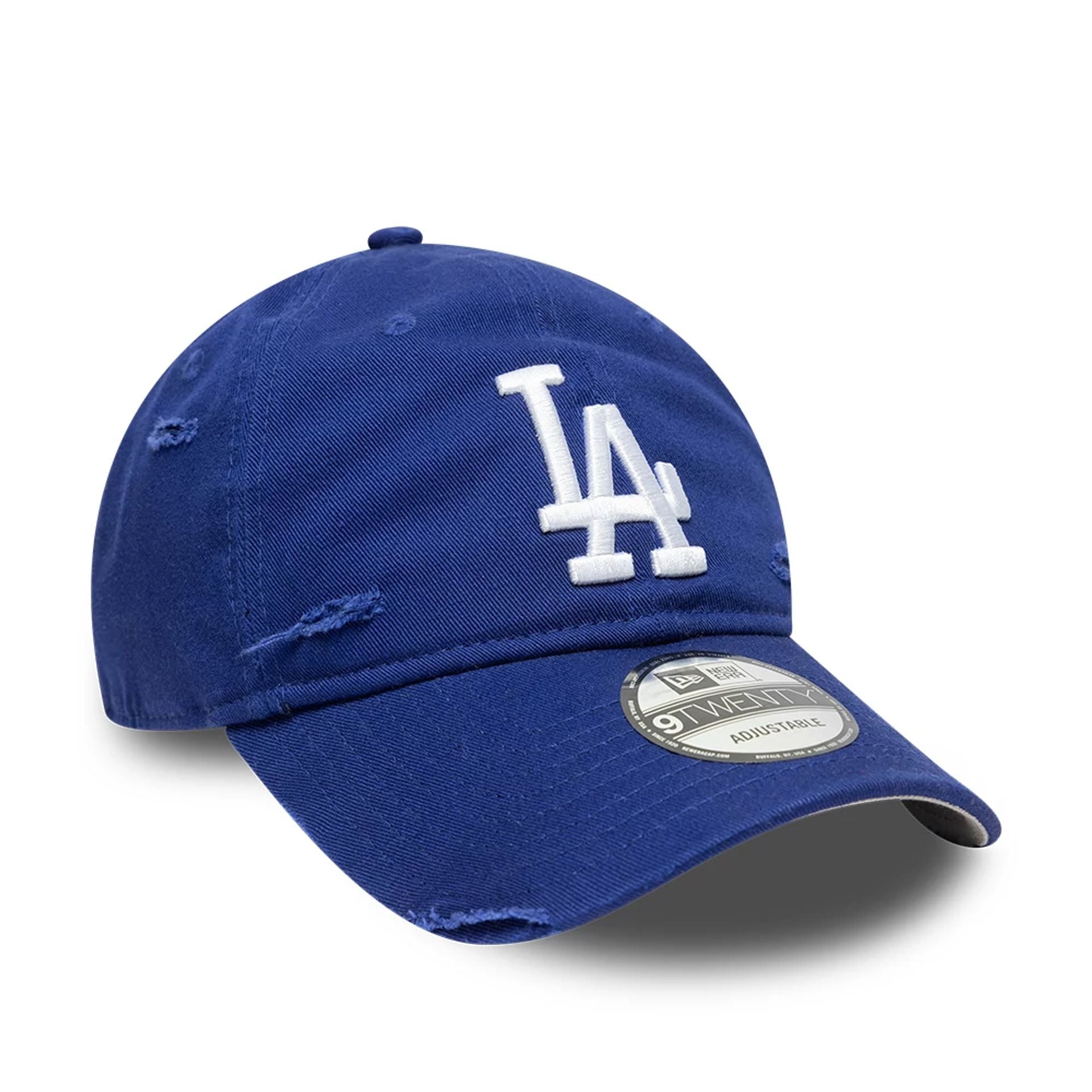 This is a LA Dodgers MLB Distressed Dark Blue 9TWENTY Adjustable Cap 3