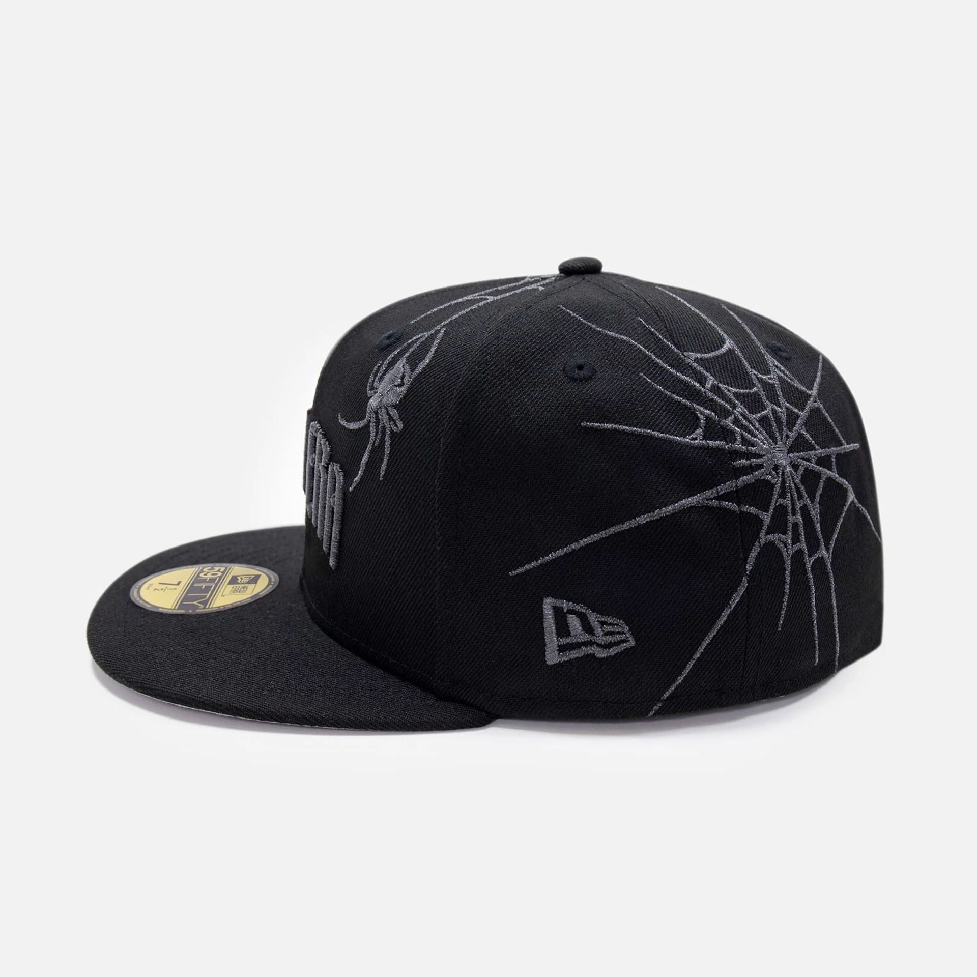 This is a New Era Halloween Spider Web Black 59FIFTY Fitted Cap 6