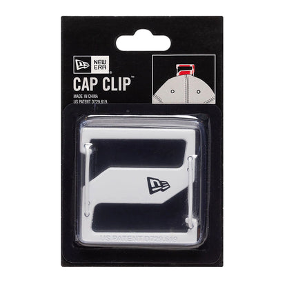 This is a New Era White Cap Clip 5