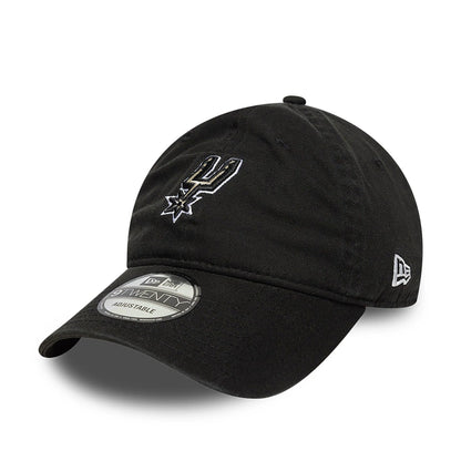 This is a San Antonio Spurs NBA Paris Games 2025 Black 9TWENTY Adjustable Cap 1