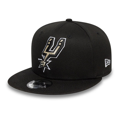 This is a San Antonio Spurs NBA Paris Games 2025 Black 9FIFTY Snapback Cap 3