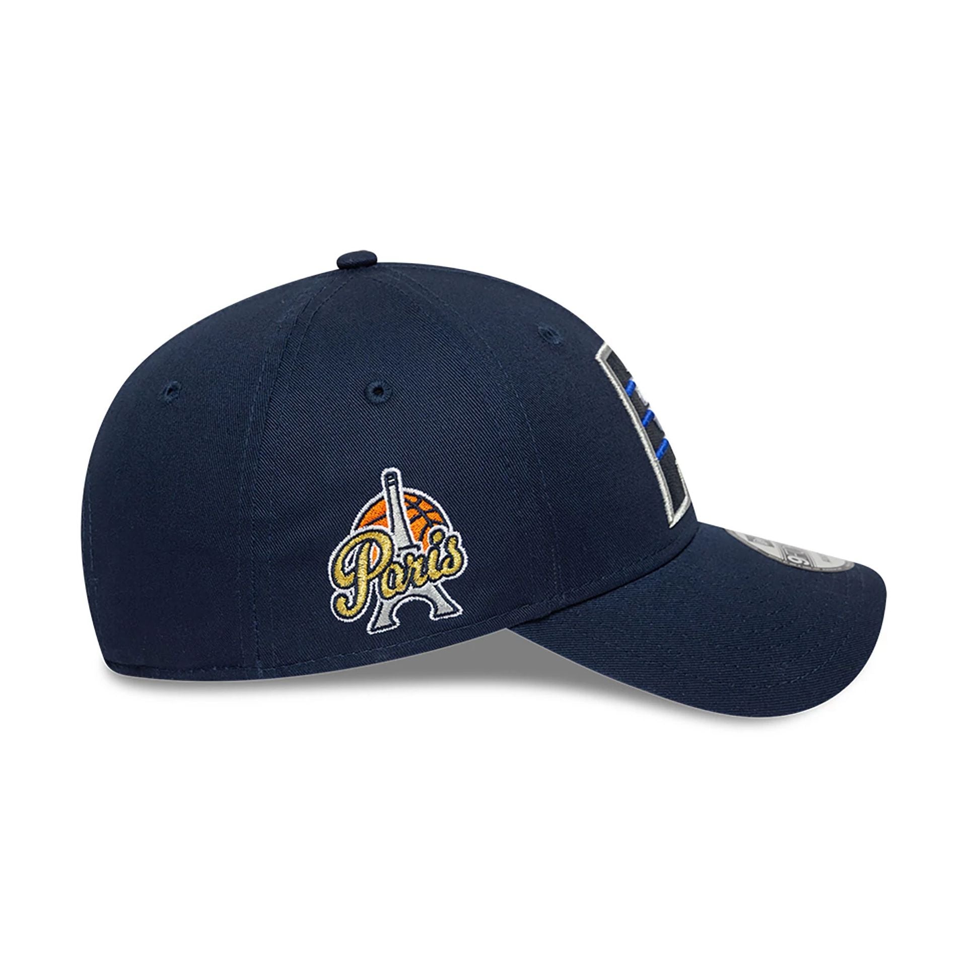 This is a Indiana Pacers NBA Paris Games 2025 Navy 9FORTY Adjustable Cap 6