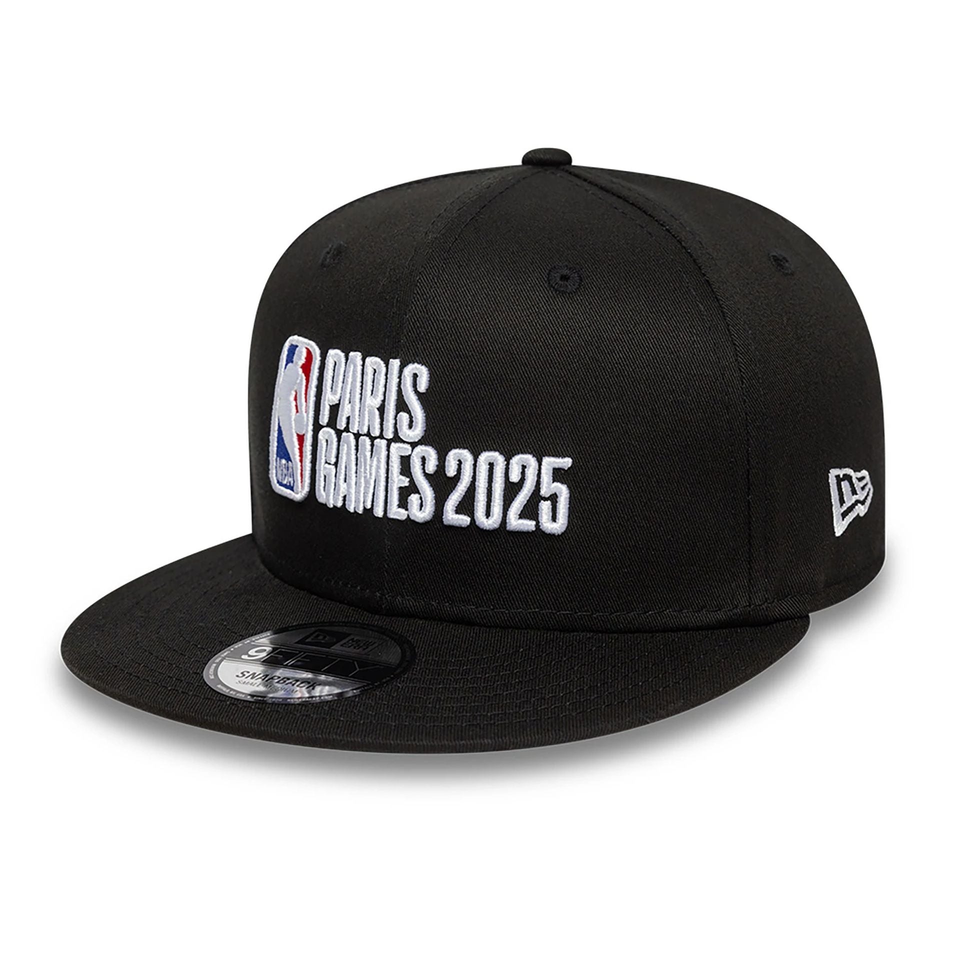 This is a NBA Paris Games 2025 Black 9FIFTY Snapback Cap 1