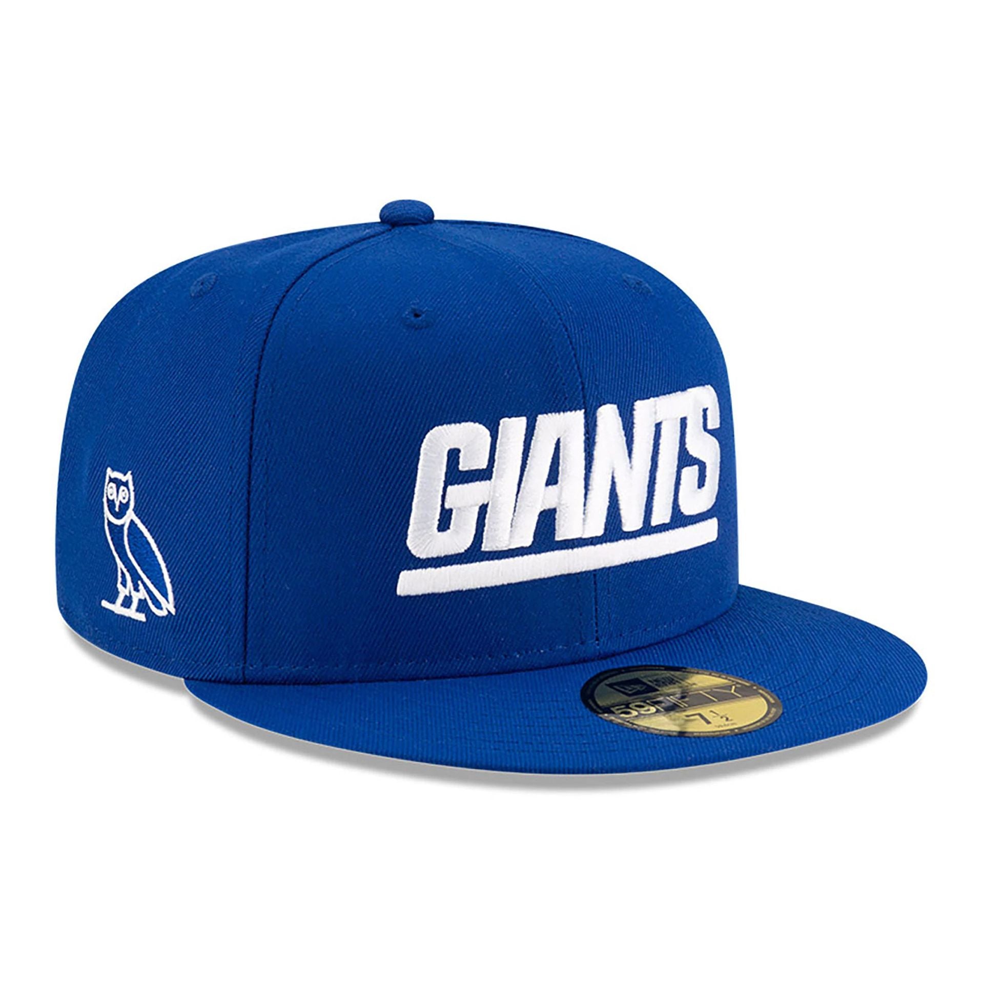 This is a New York Giants OVO x NFL Blue 59FIFTY Fitted Cap 1