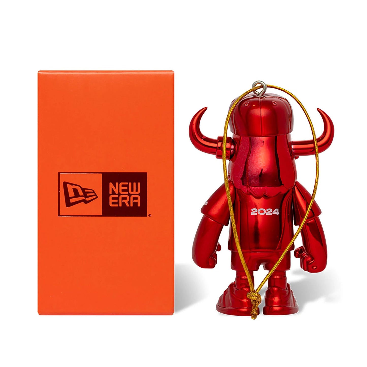 This is a Festive Ffalo Ornament Red Mini Buffalo Figure 3