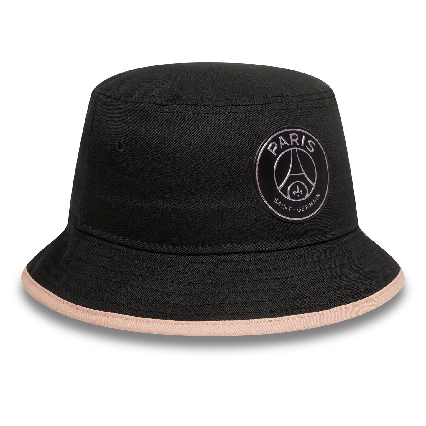 This is a Paris Saint Germain Contrast Tape Black Bucket Hat 3