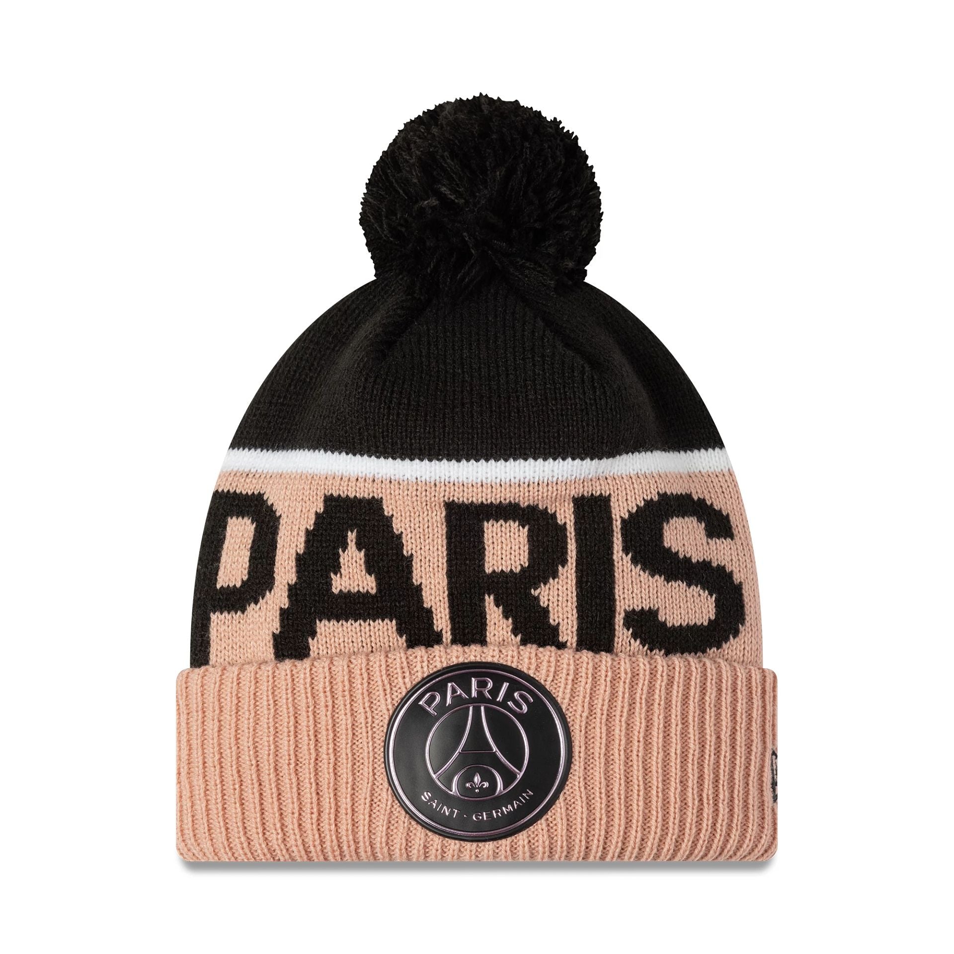 This is a Paris Saint Germain Pastel Pink Sport Knit Beanie Hat 1