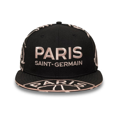 This is a Paris Saint Germain All Over Print Black 59FIFTY Fitted Cap 3