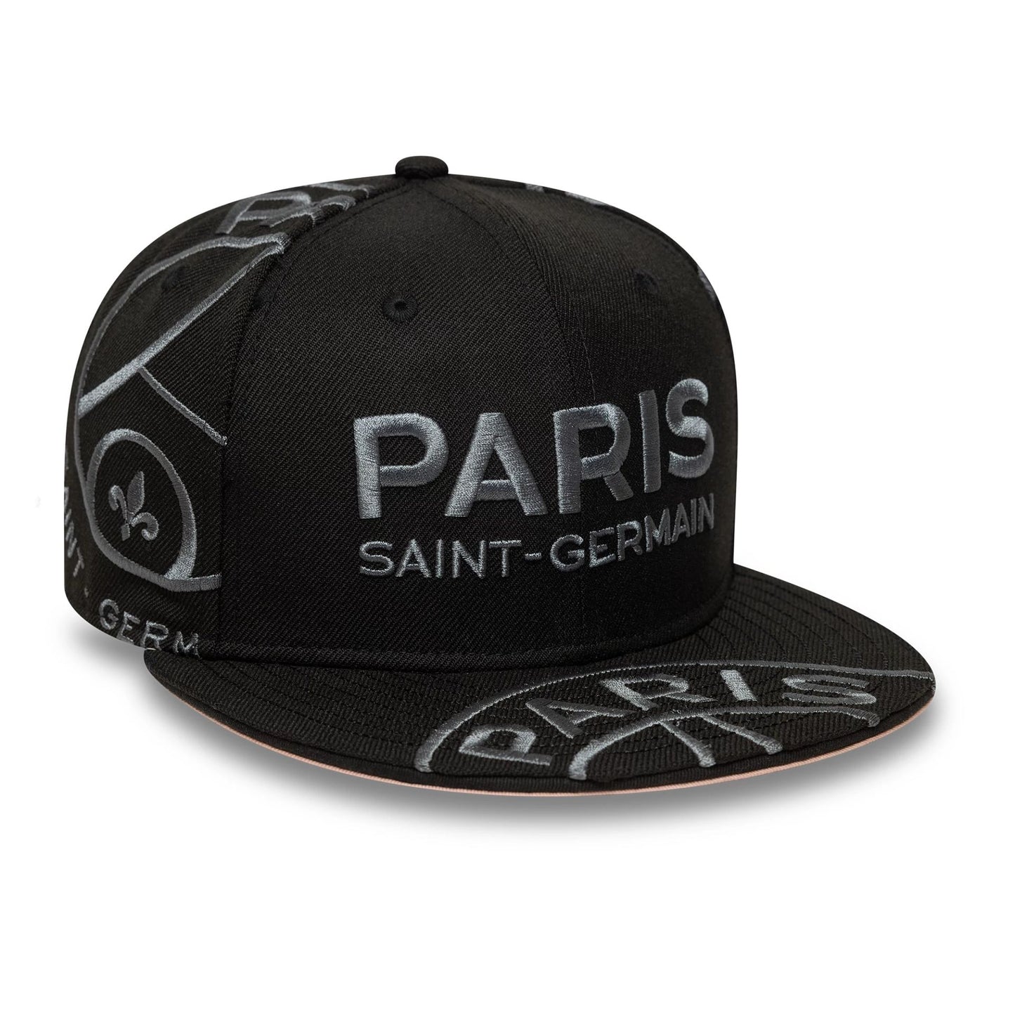 This is a Paris Saint-Germain Tonal All Over Print Black 59FIFTY Fitted Cap 4