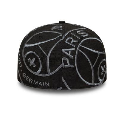 This is a Paris Saint Germain Tonal All Over Print Black 59FIFTY Fitted Cap 5