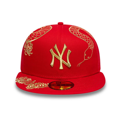 This is a New York Yankees MLB Year Of The Snake Red 59FIFTY Fitted Cap 2