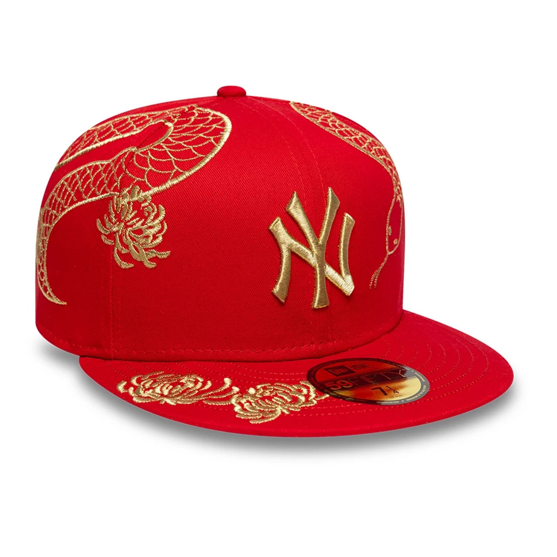 This is a New York Yankees MLB Year Of The Snake Red 59FIFTY Fitted Cap 3