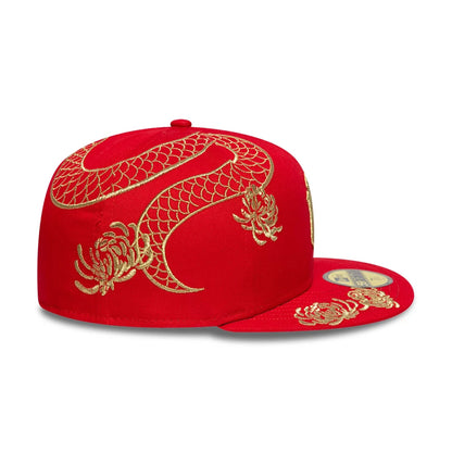 This is a New York Yankees MLB Year Of The Snake Red 59FIFTY Fitted Cap 5