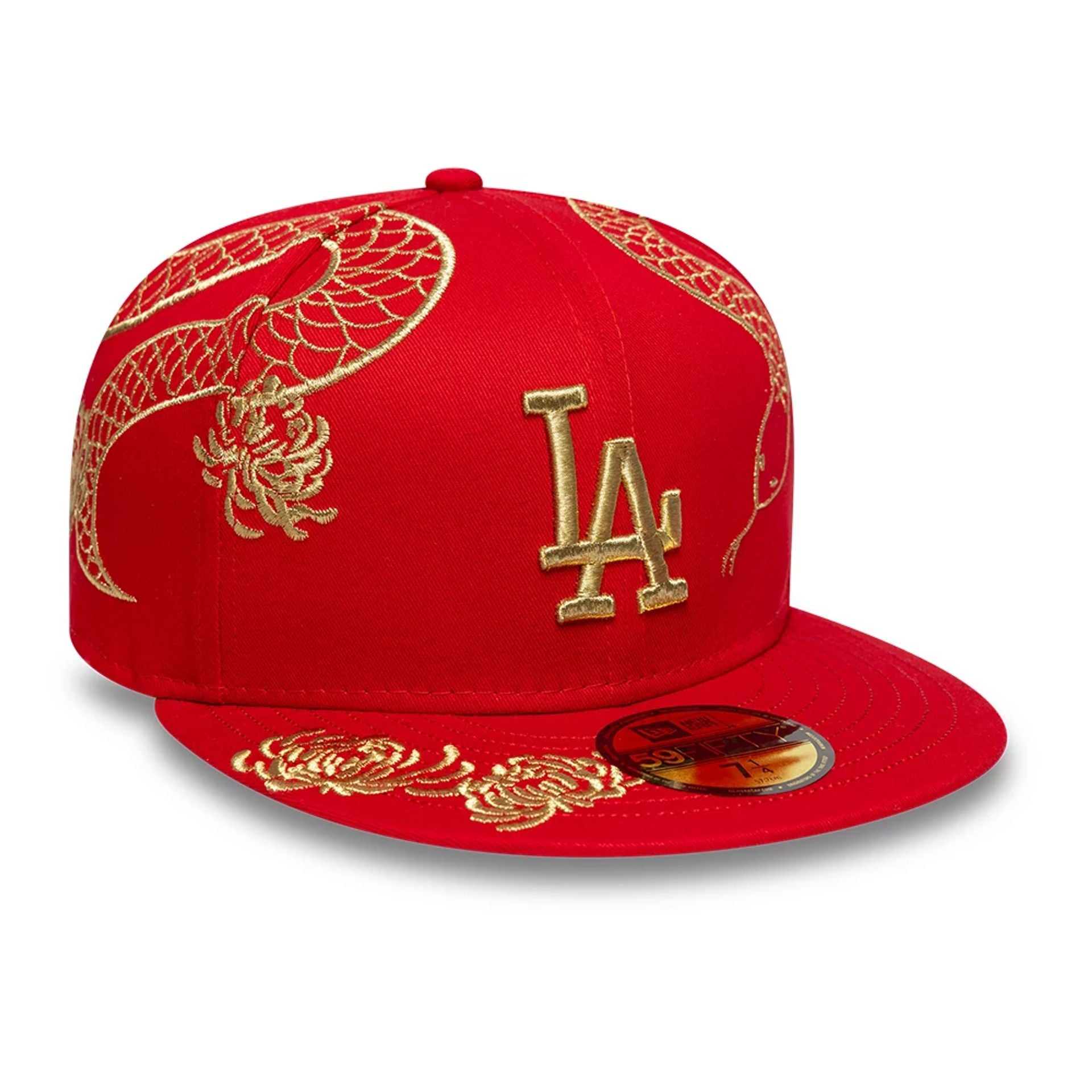 This is a LA Dodgers MLB Year Of The Snake Red 59FIFTY Fitted Cap 3