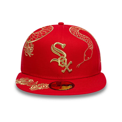 This is a Chicago White Sox MLB Year Of The Snake Red 59FIFTY Fitted Cap 2