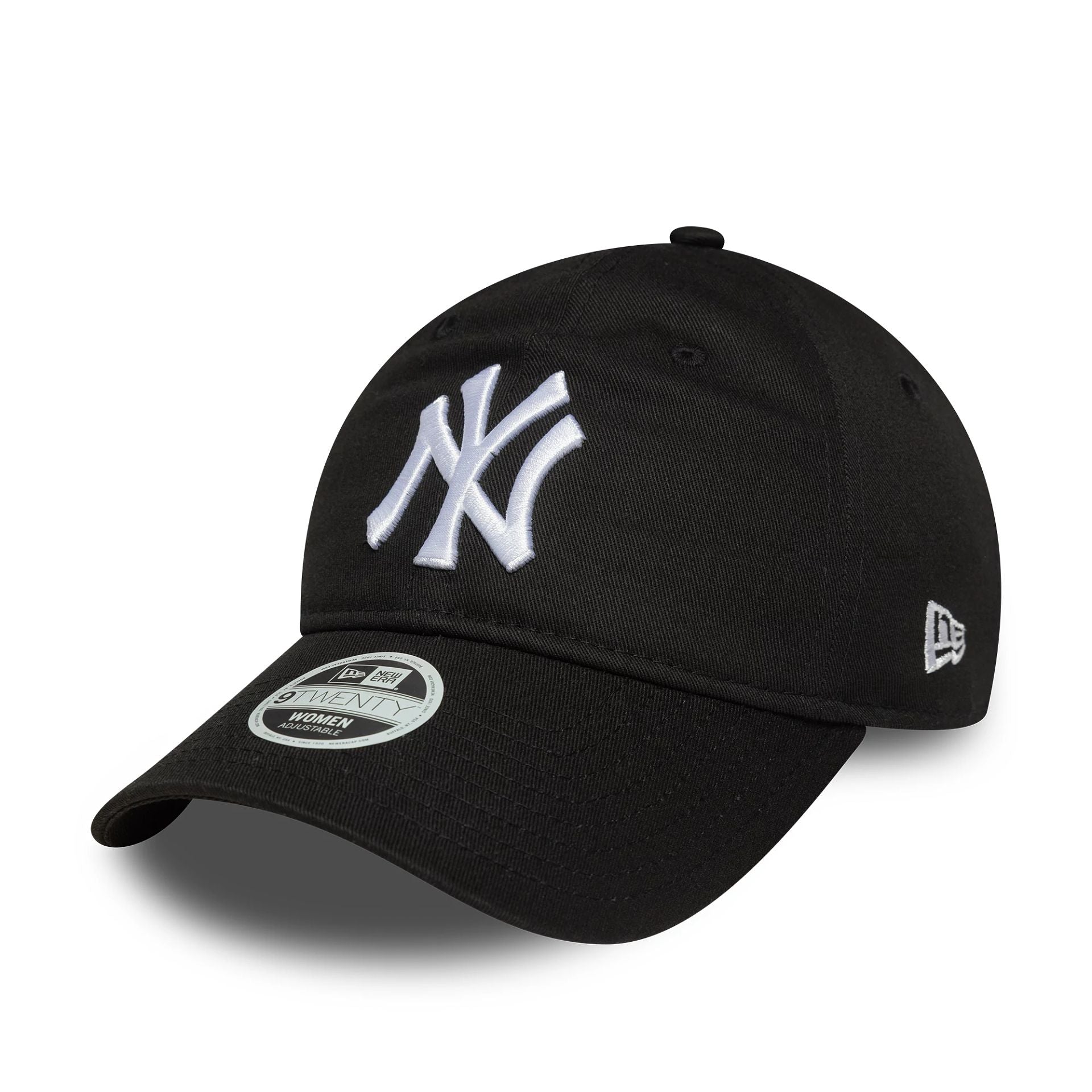 This is a New York Yankees Womens MLB League Essential Black 9TWENTY Adjustable Cap 1