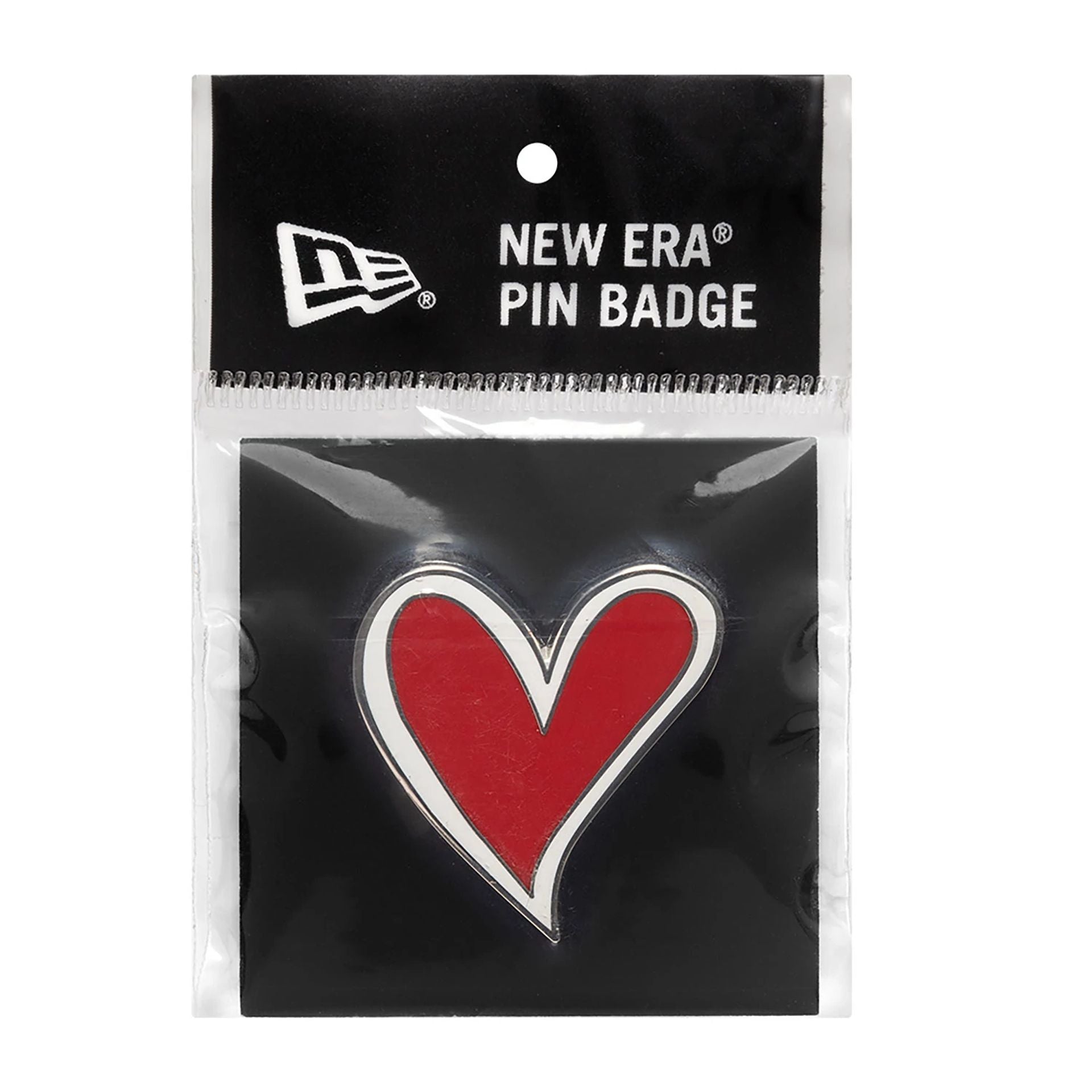 This is a New Era Valentine's Day Heart Red Pin Badge 3