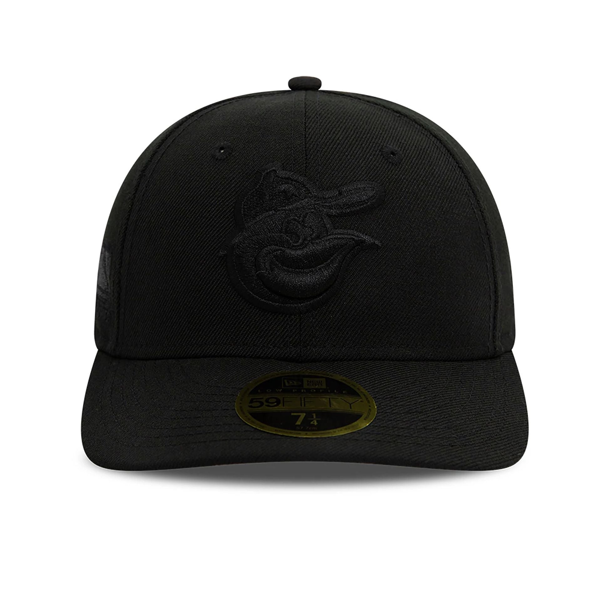 This is a Baltimore Orioles MLB Black on Black 59FIFTY Low Profile Cap 5