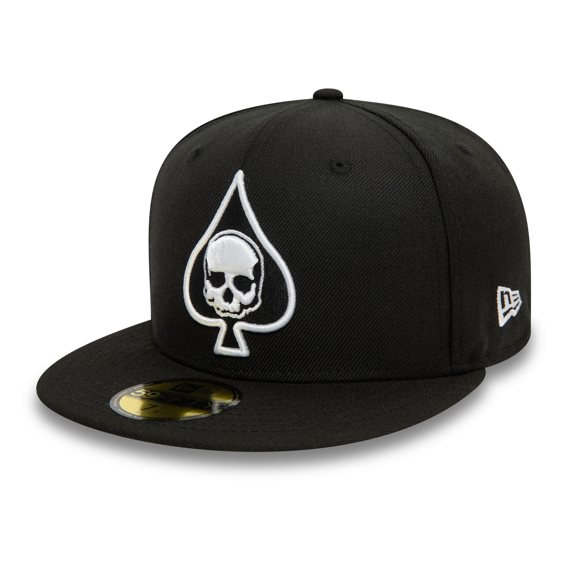 This is a Death Card Halloween Pack Black 59FIFTY Fitted Cap 1