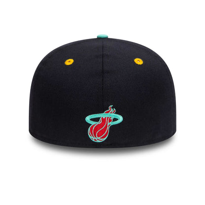 This is a Miami Heat Lava Red Navy 59FIFTY Fitted Cap 2