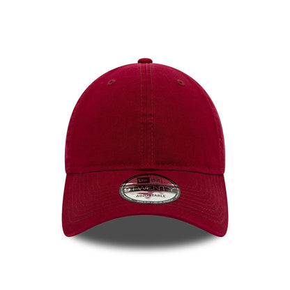 This is a New Era Essential Dark Red 9TWENTY Adjustable Cap 2