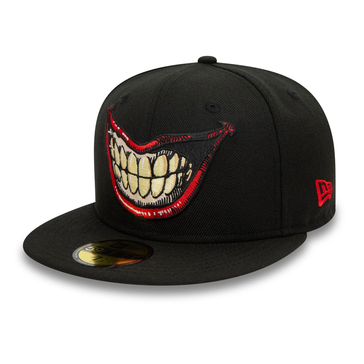 This is a The Joker Smile Black 59FIFTY Fitted Cap 1