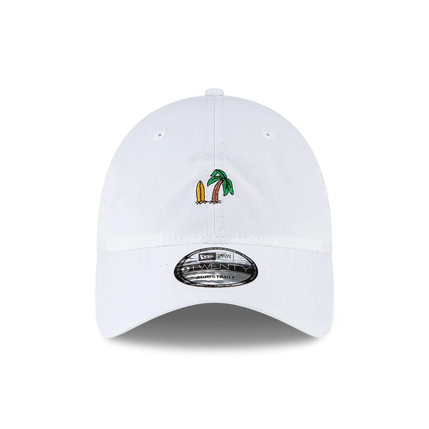 This is a New Era Palm Tree Surf Summer Icon White 9TWENTY Adjustable Cap 3