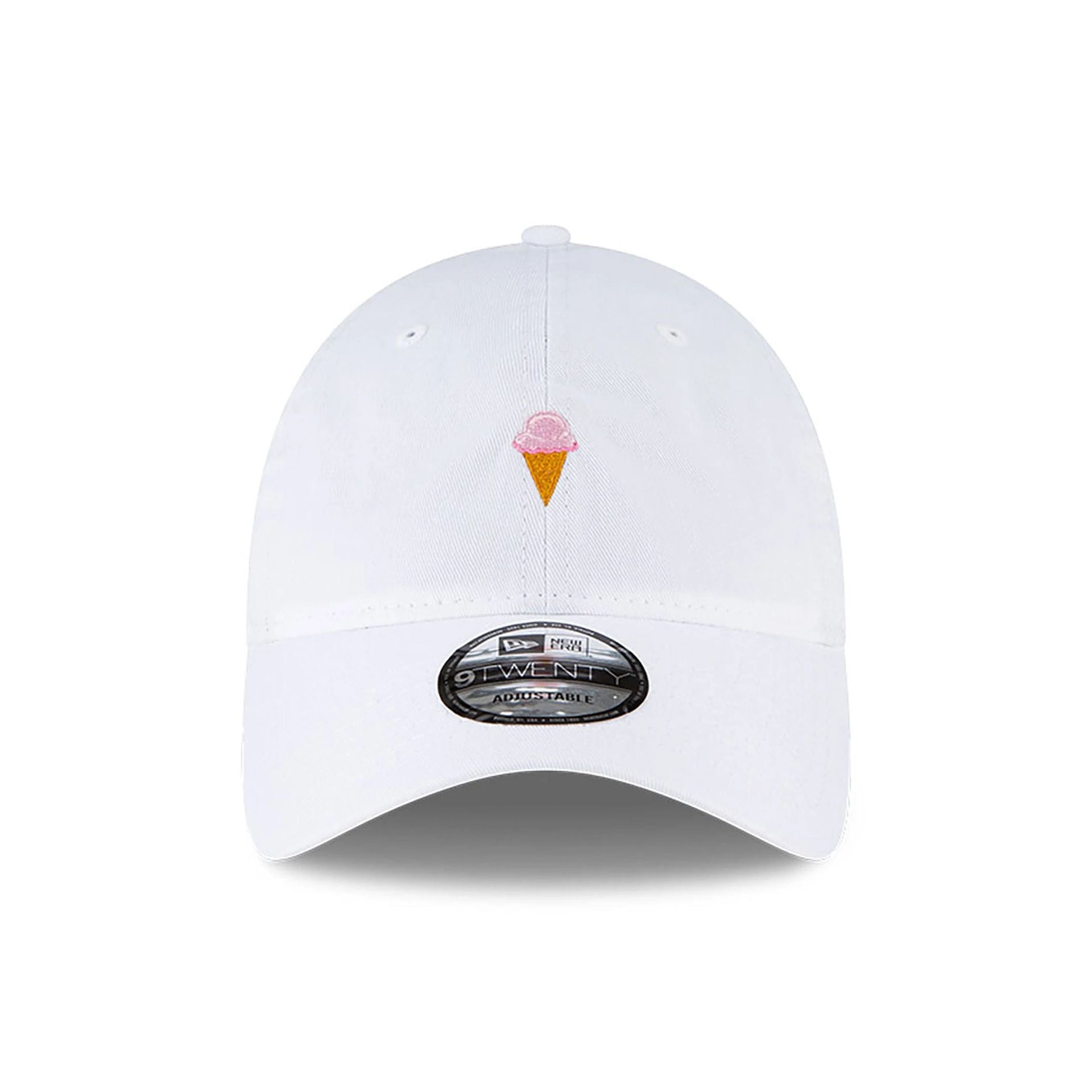 This is a New Era Summer Icon Ice Cream White 9TWENTY Adjustable Cap 3