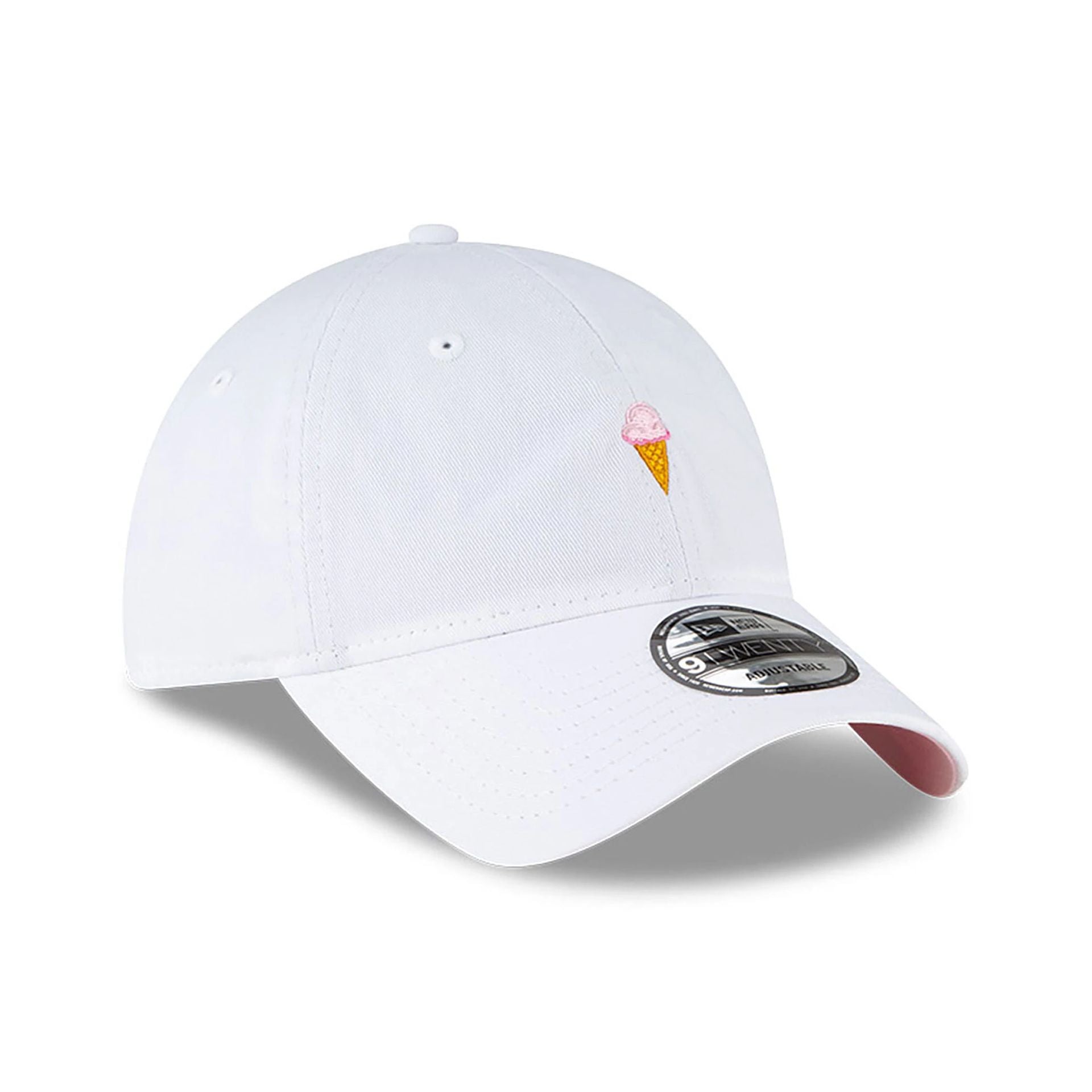 This is a New Era Summer Icon Ice Cream White 9TWENTY Adjustable Cap 4