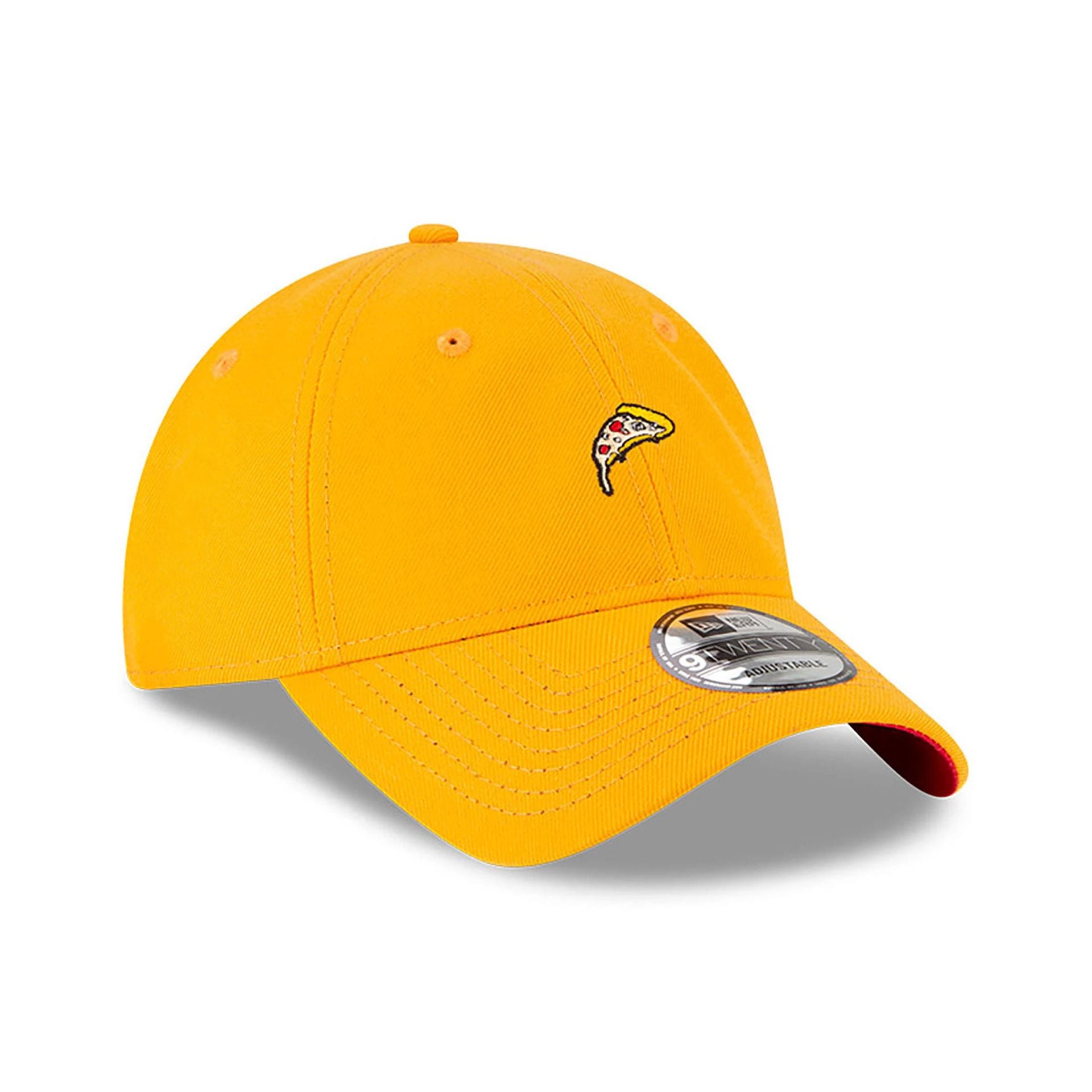 This is a New Era Summer Icon Pizza Slice Yellow 9TWENTY Adjustable Cap 4