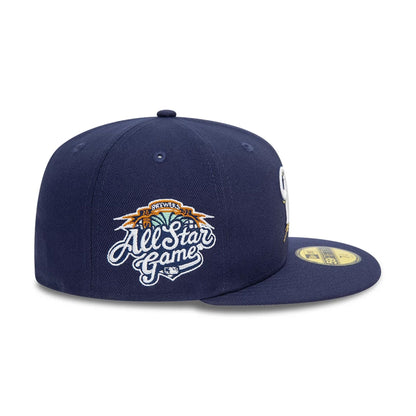 This is a Milwaukee Brewers MLB Blues Navy 59FIFTY Fitted Cap 3