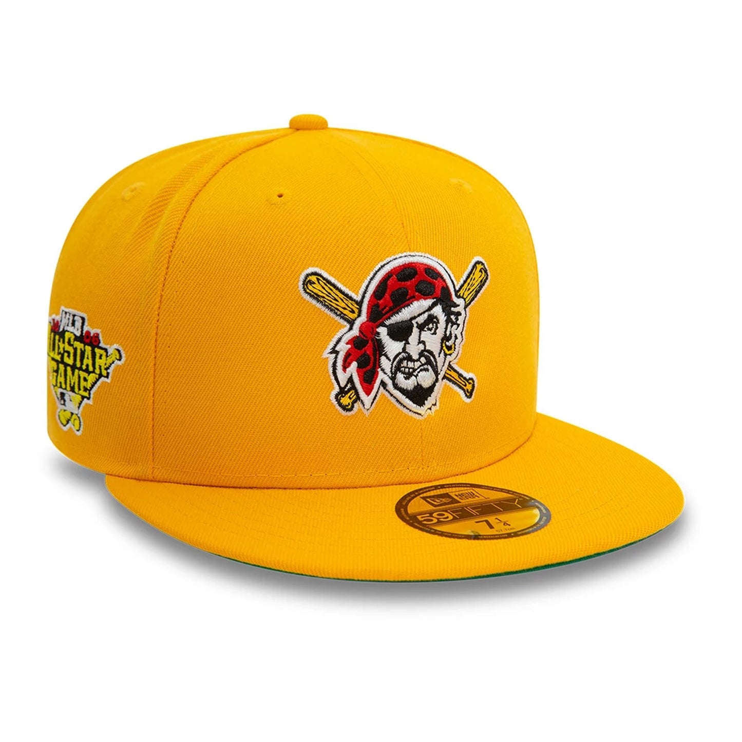 This is a Pittsburgh Pirates All Star Game Yellow 59FIFTY Fitted Cap 1