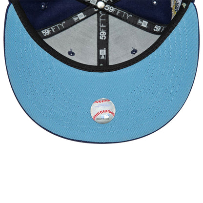 This is a Milwaukee Brewers MLB Blue Lagoon Navy 59FIFTY Fitted Cap 2