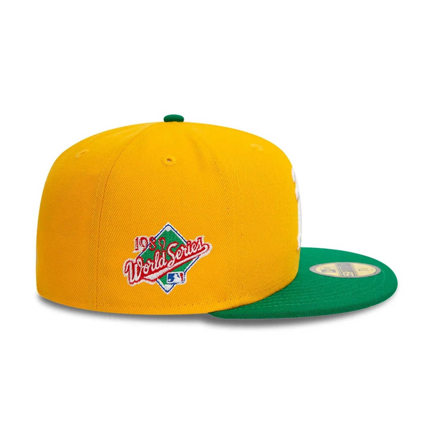 This is a Oakland Athletics World Series Yellow 59FIFTY Fitted Cap 6