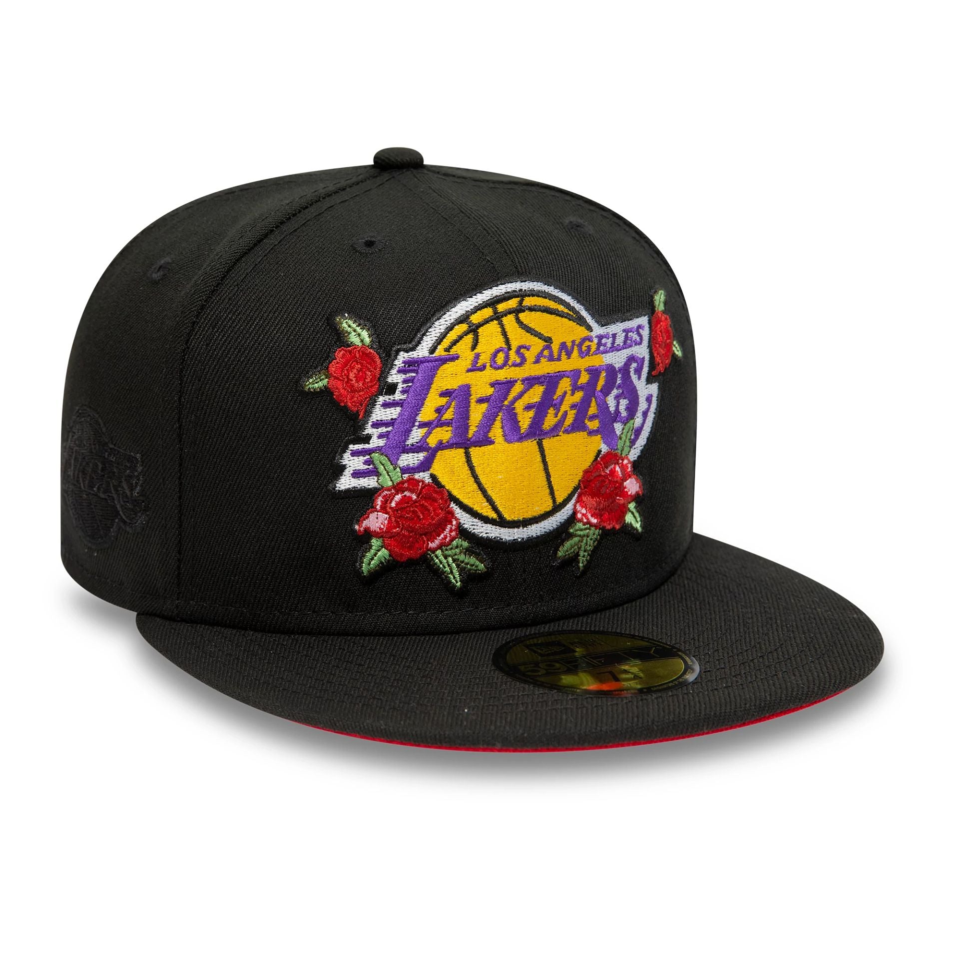 This is a LA Lakers Poly NBA Lakers Legacy Black 59FIFTY Fitted Cap 3