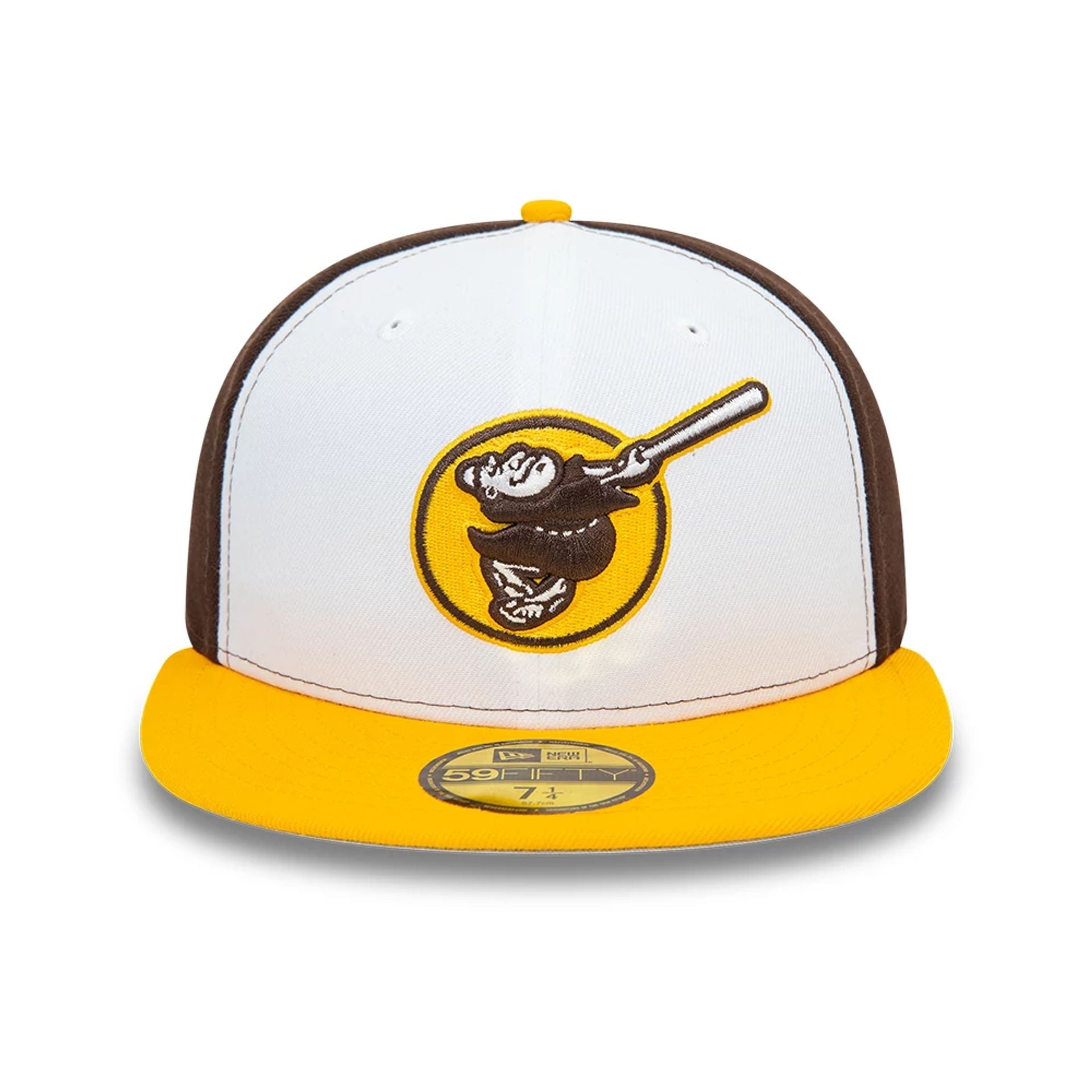 This is a San Diego Padres MLB White 59FIFTY Fitted Cap 7