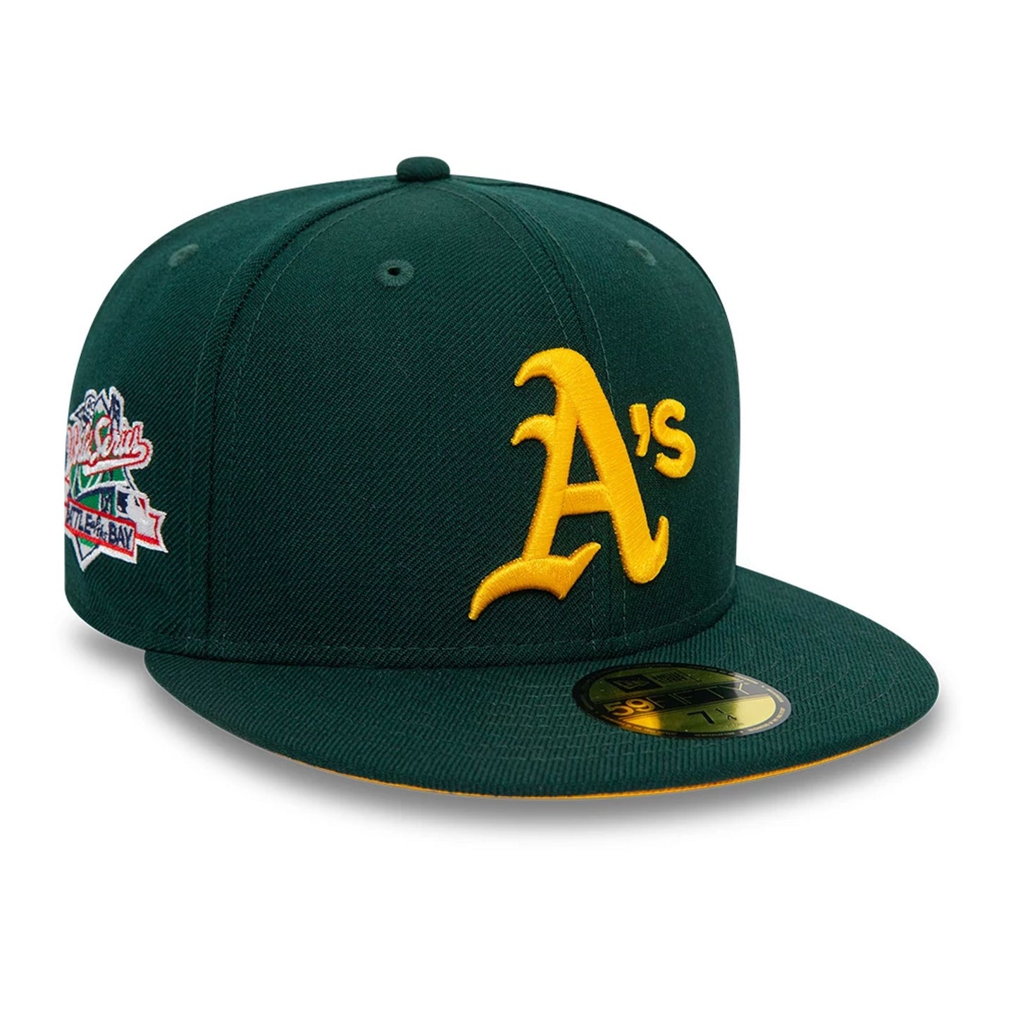 This is a Oakland Athletics MLB All On Side Green 59FIFTY Fitted Cap 1