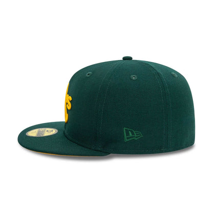 This is a Oakland Athletics MLB All On Side Green 59FIFTY Fitted Cap 4