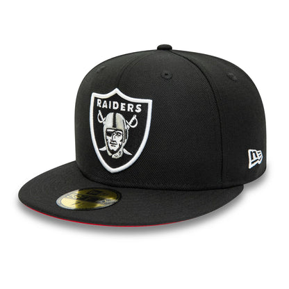 This is a Las Vegas Raiders NFL Triple Threat 59FIFTY Fitted Cap 1