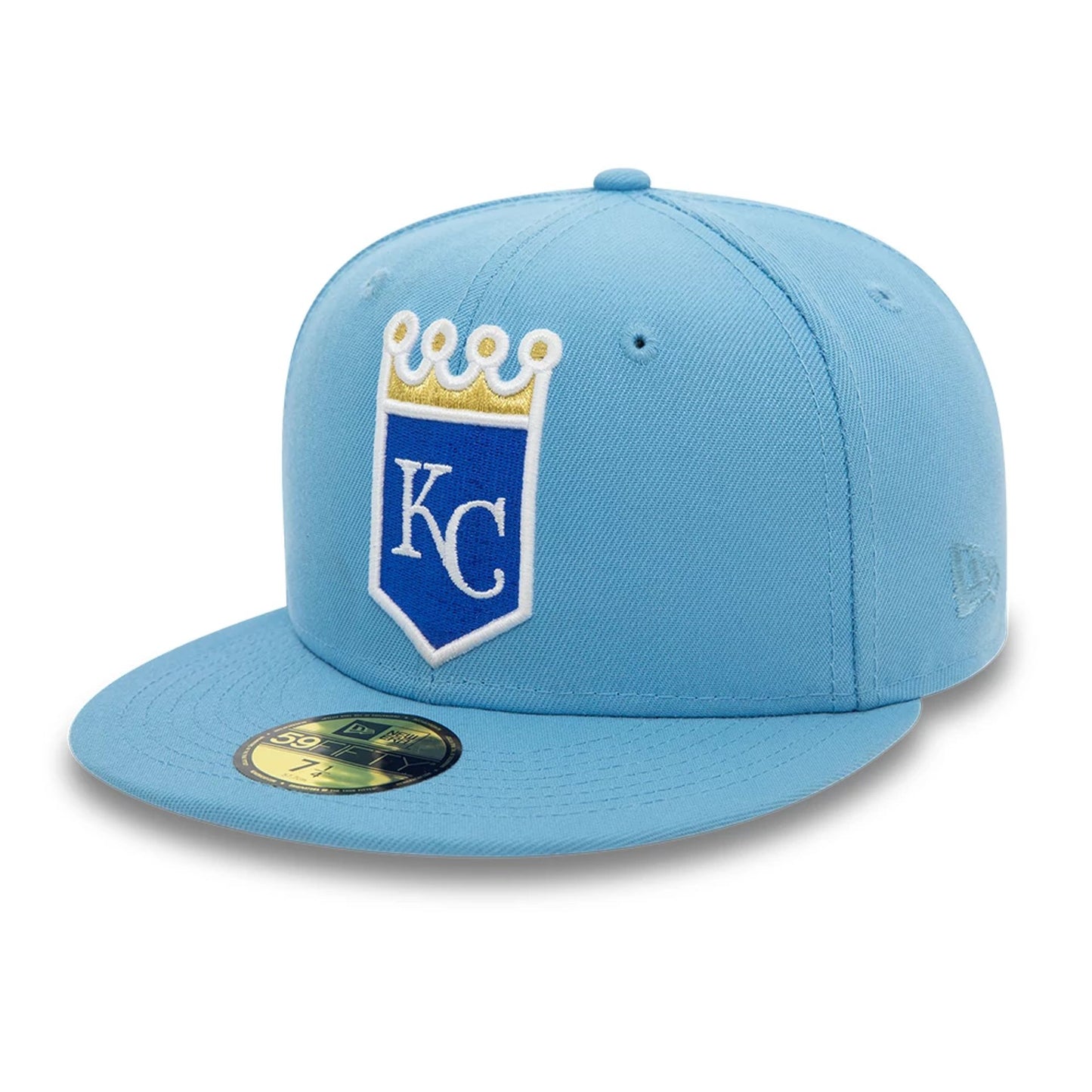 This is a Kansas City MLB Blues Royals Cooperstown Blue 59FIFTY Fitted Cap 6