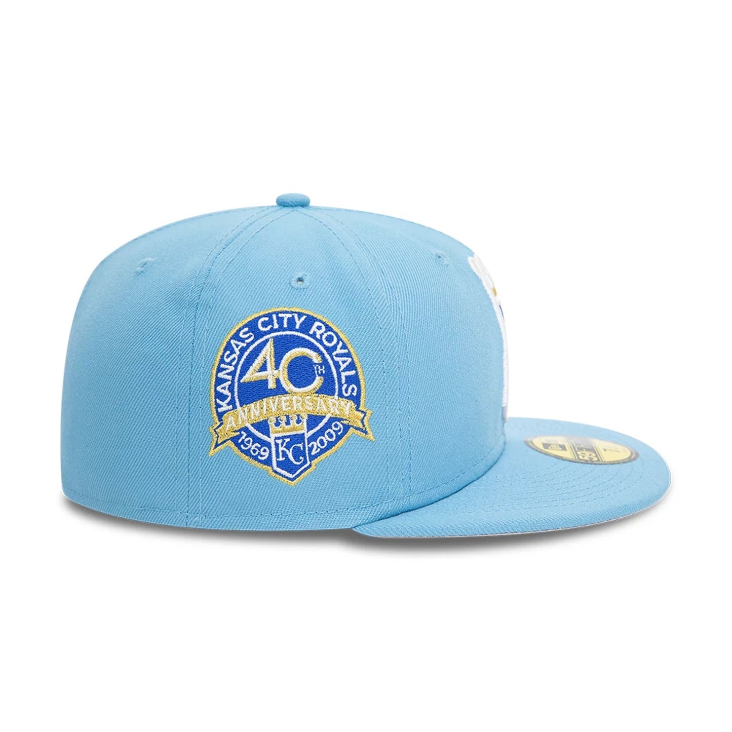 This is a Kansas City MLB Blues Royals Cooperstown Blue 59FIFTY Fitted Cap 3