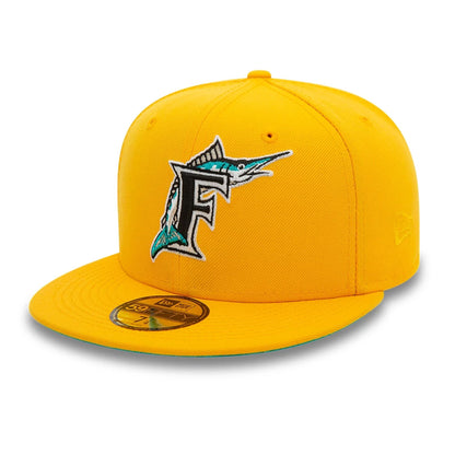 This is a Miami Marlins Cooperstown Yellow 59FIFTY Fitted Cap 4