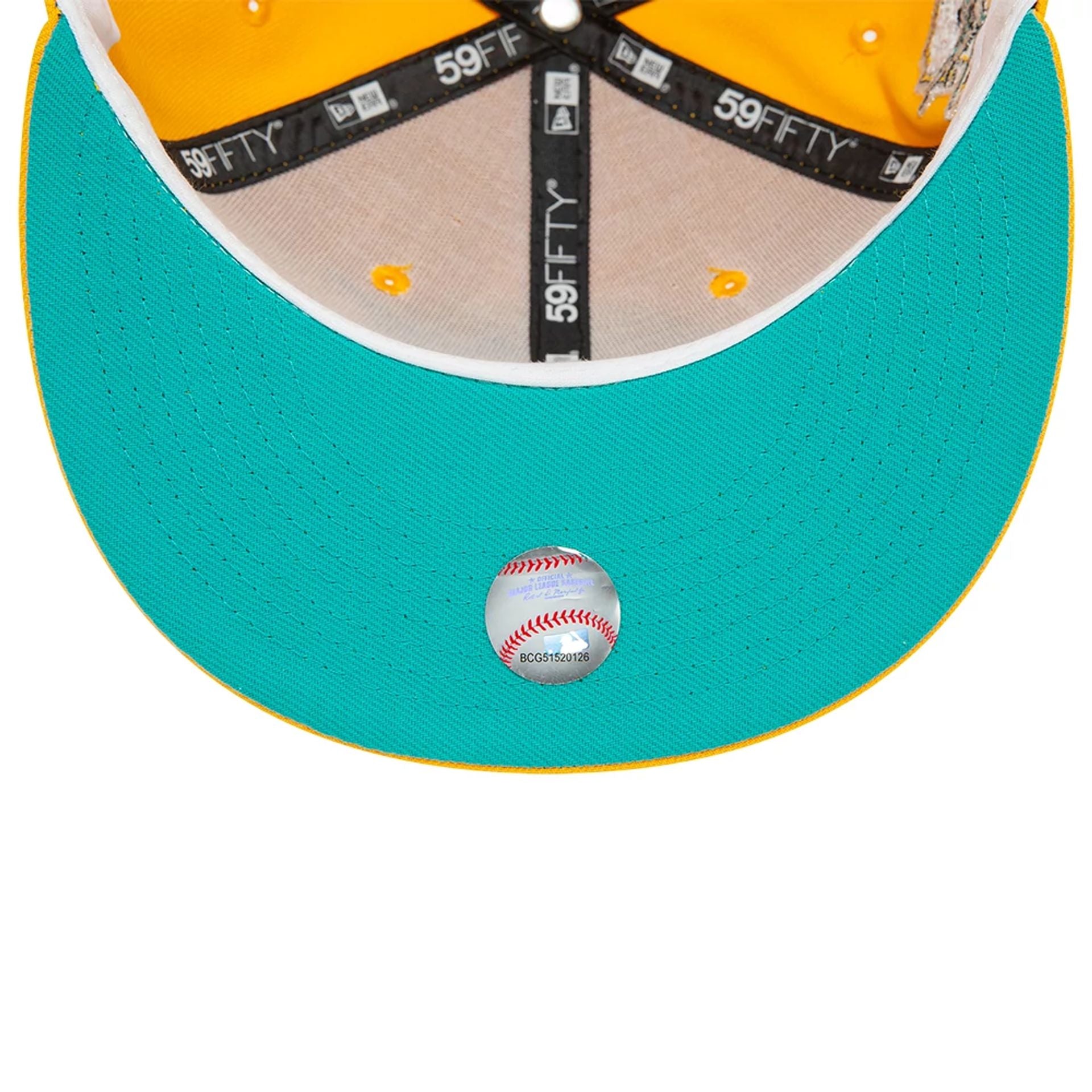 This is a Miami Marlins Cooperstown Yellow 59FIFTY Fitted Cap 2