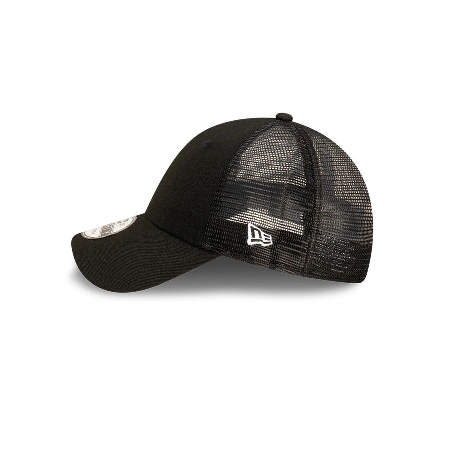 This is a New Era Blank Black 9FORTY Trucker Cap 4