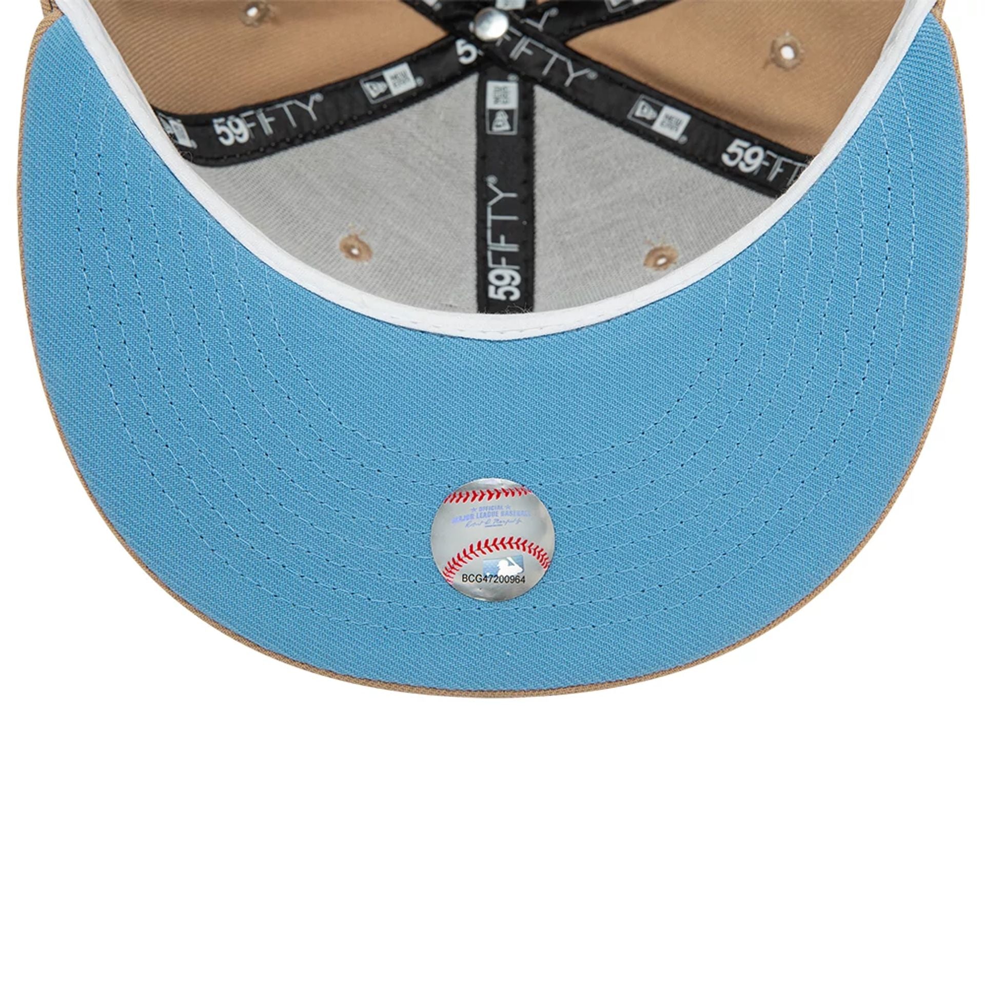 This is a Tampa Bay Rays MLB Blues Beige 59FIFTY Fitted Cap 2