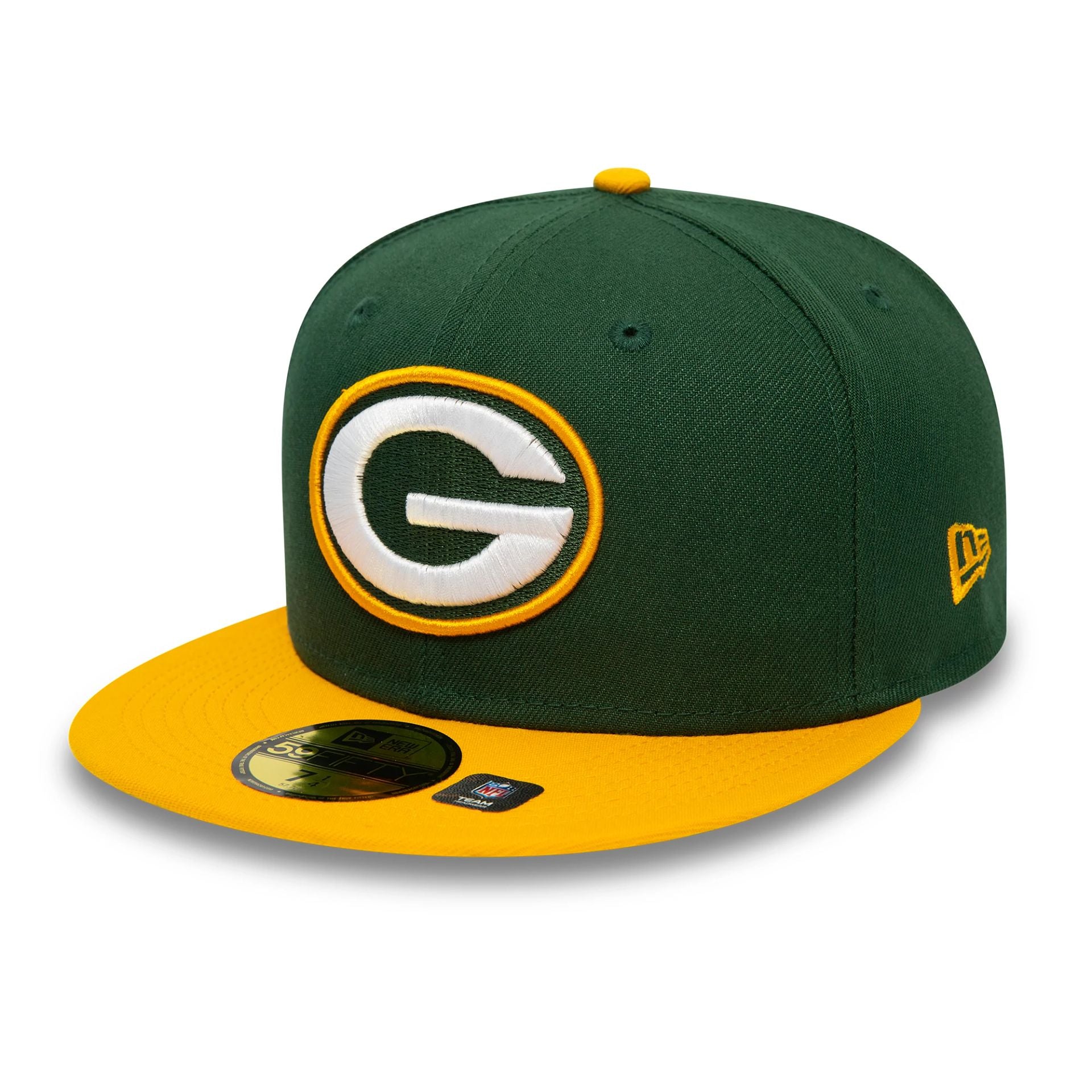 This is a Green Bay Packers NFL Go You Packers Go Dark Green 59FIFTY Fitted Cap 1