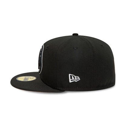 This is a Brooklyn Nets Sidepatch NBA Borough Of Neighbourhoods Black 59FIFTY Fitted Cap 6